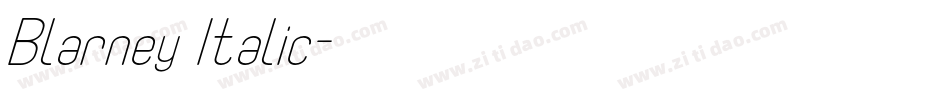 Blarney Italic字体转换